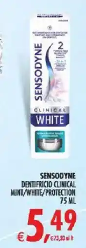 Deco Iperstore Sensodyne dentifricio clinical mint/white/protection offerta
