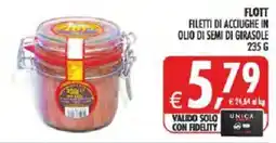 Deco Iperstore Flott filetti di acciughe in olio di semi di girasole offerta