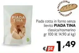 SuperW Piada cotta in forno senza lievito PIADA TINA classica/rosmarino offerta