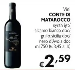 SuperW Vini Conte di Matarocco offerta