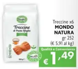 SuperW Treccine di Pasta Sfoglia Mondo Natura offerta