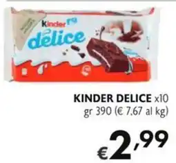 SuperW Kinder Delice offerta
