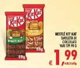 Deco Iperstore Nestlé Kit Kat tavola di cioccolato offerta