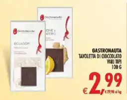 Deco Iperstore Gastronauta Tavoletta di cioccolato vari tipi offerta