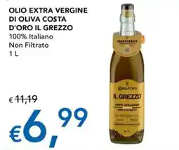 Migross Superstore Olio extra vergine di oliva Costa d'Oro Il Grezzo offerta