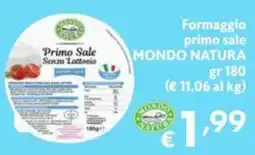 SuperW Formaggio primo sale MONDO NATURA offerta