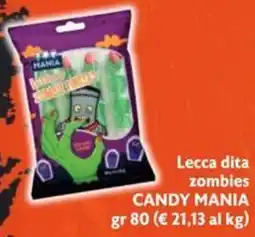 SuperW Lecca dita zombies Candy Mania offerta