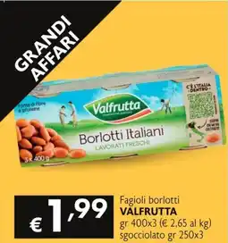 SuperW Fagioli borlotti VALFRUTTA offerta