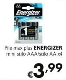 SuperW Pile max plus Energizer offerta