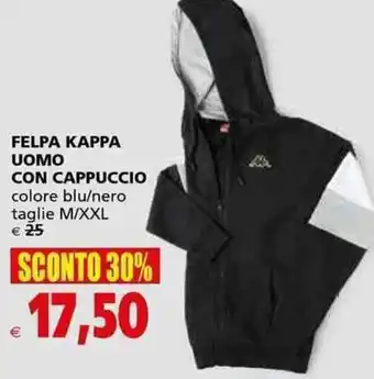 Il Gigante Felpa Kappa Uomo Con Cappuccio offerta
