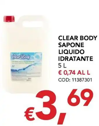 Clear Body sapone liquido idratante