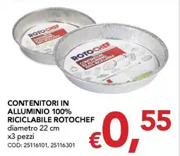 Migross Supermercati e Market Contenitori in alluminio riciclabile Rotochef offerta