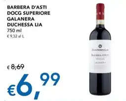 Migross Superstore Barbera d'Asti Docg Superiore Galanera Duchessa Lia offerta