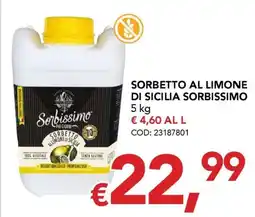 Migross Supermercati e Market Sorbetto al limone di Sicilia Sorbissimo offerta