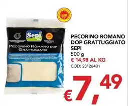 Migross Supermercati e Market Pecorino Romano DOP grattugiato Sepi offerta