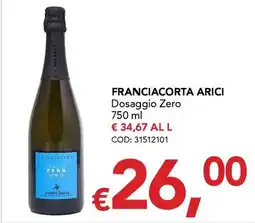 Migross Supermercati e Market Franciacorta Arici Dosaggio Zero offerta