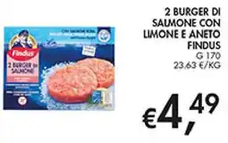 Maxi Coal Burger di salmone con limone e aneto Findus offerta