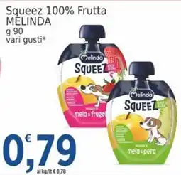 Market Ingross Squeez 100% Frutta Melinda offerta