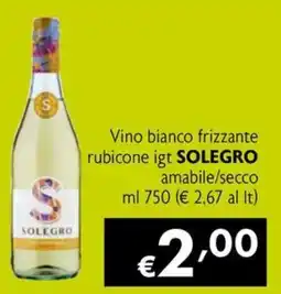 Maxi Family Vino bianco frizzante rubicone igt SOLEGRO offerta