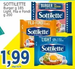 Market Ingross Sottilette Burger Light Fila e Fondi offerta