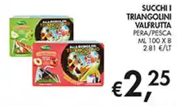 Maxi Coal Succhi i triangolini valfrutta pera/pesca offerta