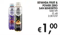 Maxi Coal Beverage fruit & power zero San Benedetto offerta