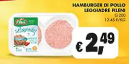Maxi Coal Hamburger di pollo leggiadre fileini offerta