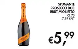 Maxi Coal Spumante Prosecco Doc Brut Mionetto offerta