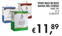 Maxi Coal Vino bag in box Dama del Corso offerta