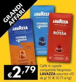 Eurospesa Caffè in capsule compatibile Nespresso LAVAZZA assortite offerta