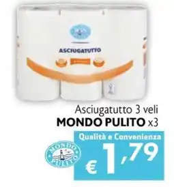 Maxi Family Asciugatutto 3 veli MONDO PULITO offerta