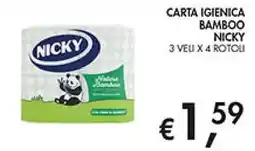 Maxi Coal Carta igienica bamboo Nicky offerta