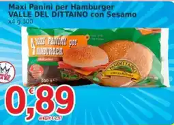 Market Ingross Maxi Panini per Hamburger Valle del Dittaino con Sesamo offerta