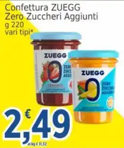 Market Ingross Confettura ZUEGG Zero Zuccheri Aggiunti offerta