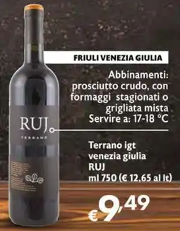 Eurospesa Terrano igt venezia giulia RUJ offerta