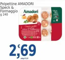Market Ingross Polpette Amadori Speck & Formaggio offerta