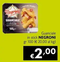 Maxi Family Guanciale in stick Negroni offerta