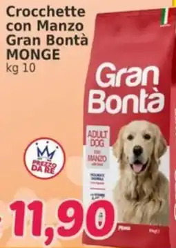 Market Ingross Crocchette con Manzo Gran Bontà MONGE offerta