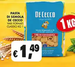 Maxi Coal Pasta di semola De Cecco offerta