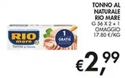 Maxi Coal Tonno al naturale Rio Mare offerta