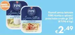 Eurospesa Ravioli senza lattosio FINI ricotta e spinaci offerta
