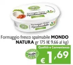 Eurospesa Formaggio fresco spalmabile MONDO NATURA offerta