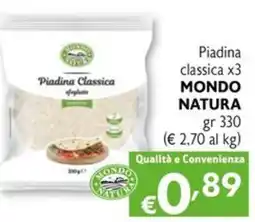 Eurospesa Piadina Classica Mondo Natura offerta
