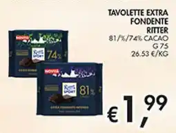 Maxi Coal Tavolette extra fondente Ritter offerta