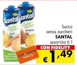 Eurospesa Succo senza zuccheri Santal assortito offerta
