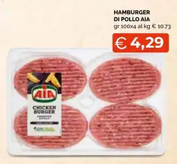 Mercatò Big Hamburger di pollo AIA offerta