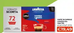 Mercatò Big Caffè in capsule Lavazza X72 offerta