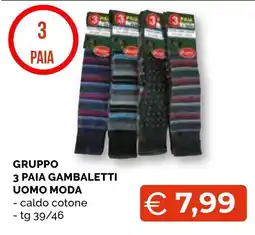 Mercatò Big 3 paia gambaletti uomo moda offerta