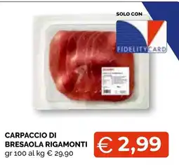 Mercatò Big Carpaccio di bresaola rigamonti offerta
