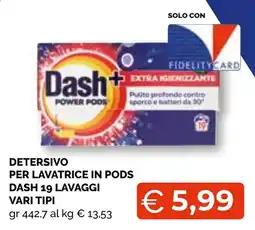 Mercatò Big Dash+ detergente per lavatrice in pods offerta